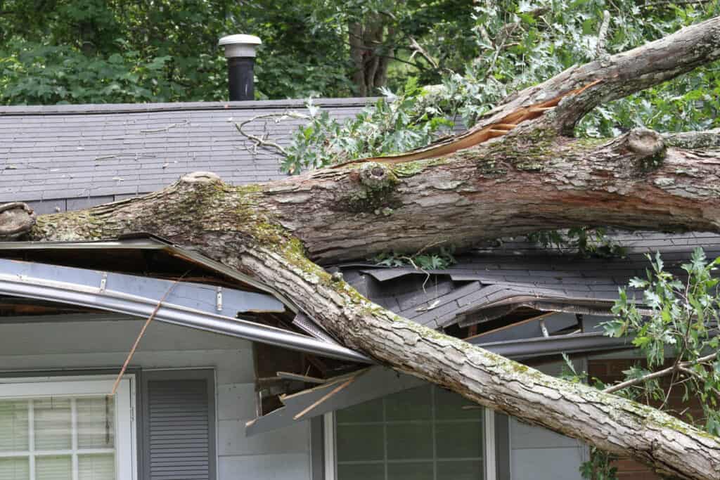 Schade aan dak na storm herstellen